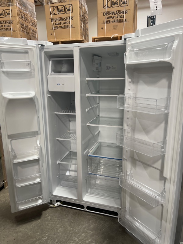 Photo 3 of Frigidaire 25.6-cu ft Side-by-Side Refrigerator with Ice Maker (White) ENERGY STAR