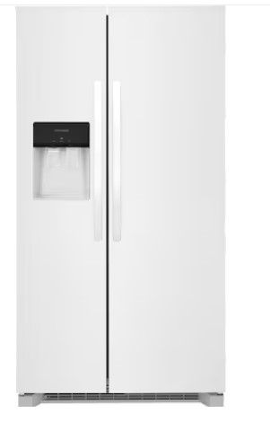 Photo 1 of Frigidaire 25.6-cu ft Side-by-Side Refrigerator with Ice Maker (White) ENERGY STAR
