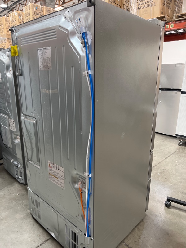 Photo 10 of 28 cu. ft. 4-Door French Door Smart Refrigerator with Ice and Water Dispenser in PrintProof Stainless Steel
