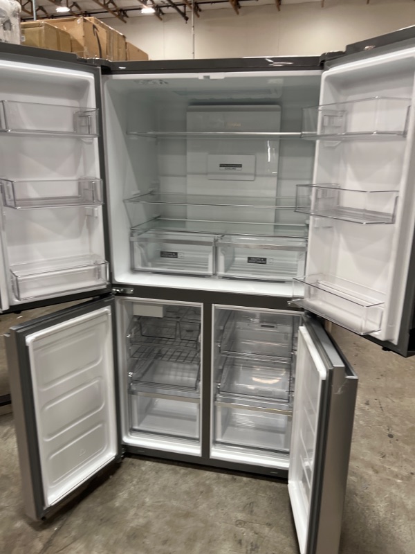 Photo 6 of Whirlpool 19.4-cu ft 4-Door Counter-depth French Door Refrigerator with Ice Maker (Fingerprint-resistant Stainless Finish) ENERGY STAR