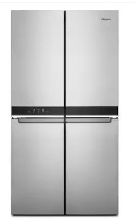 Photo 1 of Whirlpool 19.4-cu ft 4-Door Counter-depth French Door Refrigerator with Ice Maker (Fingerprint-resistant Stainless Finish) ENERGY STAR