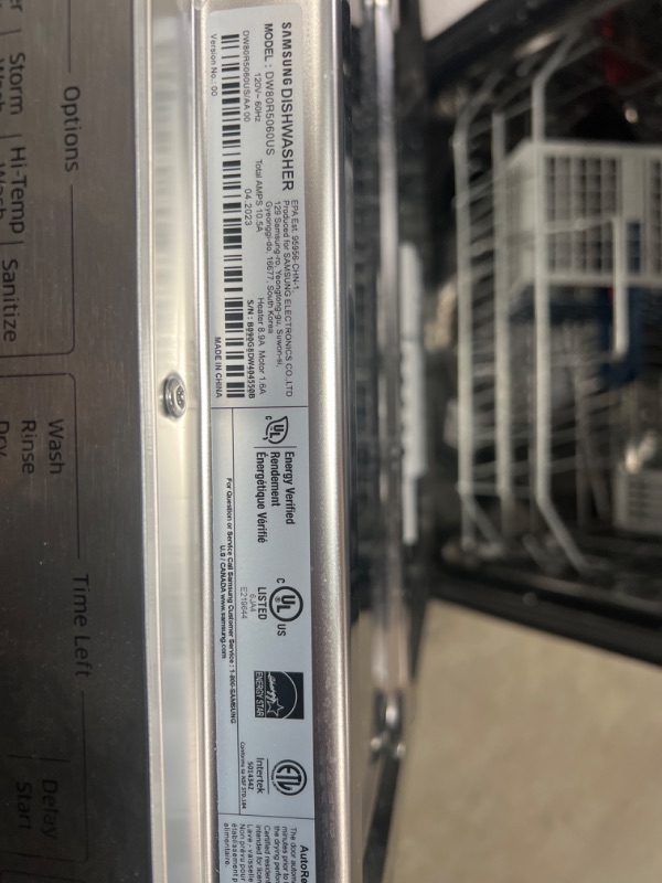 Photo 7 of Samsung StormWash Top Control 24-in Built-In Dishwasher With Third Rack (Fingerprint Resistant Stainless Steel), 48-dBA