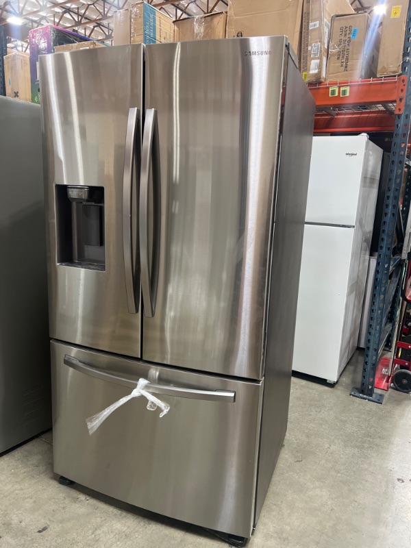 Photo 2 of Samsung 27-cu ft French Door Refrigerator with Dual Ice Maker (Fingerprint Resistant Stainless Steel) ENERGY STAR