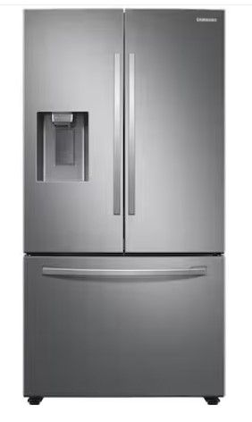 Photo 1 of Samsung 27-cu ft French Door Refrigerator with Dual Ice Maker (Fingerprint Resistant Stainless Steel) ENERGY STAR