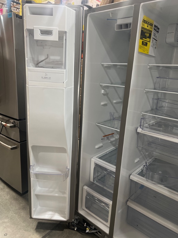 Photo 5 of Whirlpool 28.4-cu ft Side-by-Side Refrigerator with Ice Maker (Fingerprint Resistant Stainless Steel)