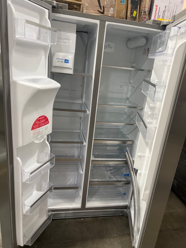 Photo 1 of Frigidaire Gallery 22.3-cu ft Counter-depth Side-by-Side Refrigerator with Ice Maker (Fingerprint Resistant Stainless Steel) ENERGY STAR