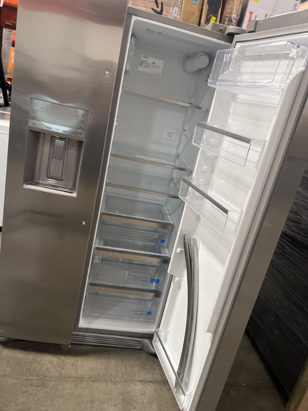 Photo 8 of Frigidaire Gallery 22.3-cu ft Counter-depth Side-by-Side Refrigerator with Ice Maker (Fingerprint Resistant Stainless Steel) ENERGY STAR