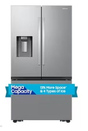 Photo 1 of Samsung Mega Capacity 30.5-cu ft Smart French Door Refrigerator with Dual Ice Maker (Fingerprint Resistant Stainless Steel) ENERGY STAR