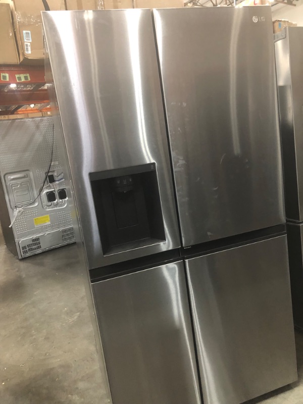 Photo 2 of LG Door in Door 27.12-cu ft Side-by-Side Refrigerator with Ice Maker (Printproof Stainless Steel)