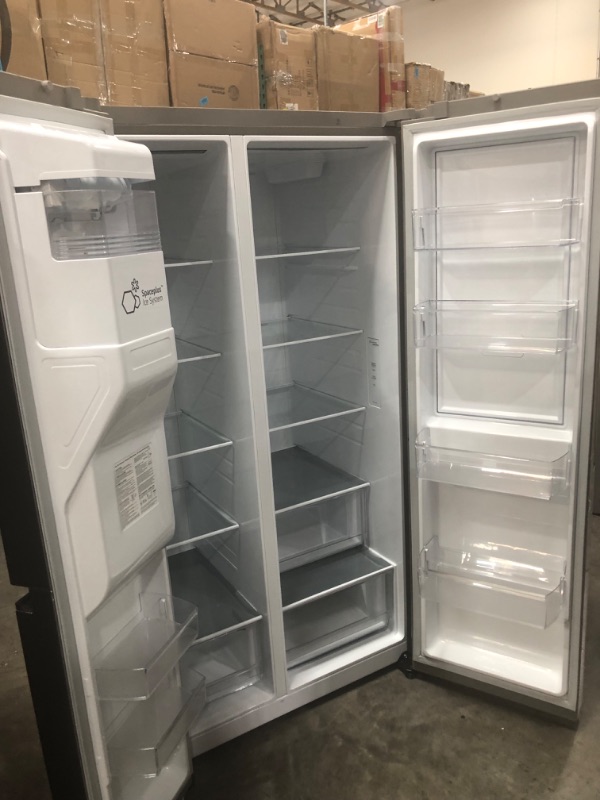 Photo 3 of LG Door in Door 27.12-cu ft Side-by-Side Refrigerator with Ice Maker (Printproof Stainless Steel)