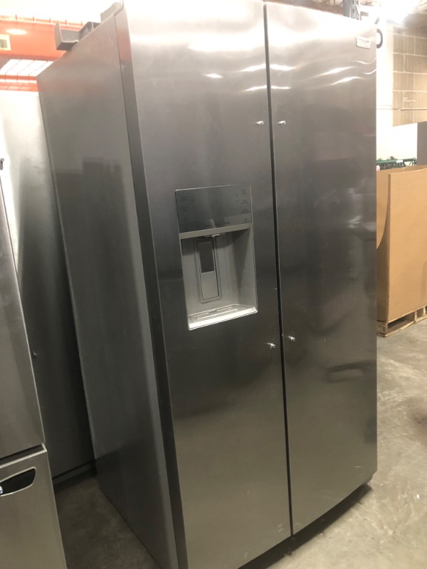 Photo 2 of Frigidaire Gallery 25.6-cu ft Side-by-Side Refrigerator with Ice Maker (Fingerprint Resistant Stainless Steel) ENERGY STAR