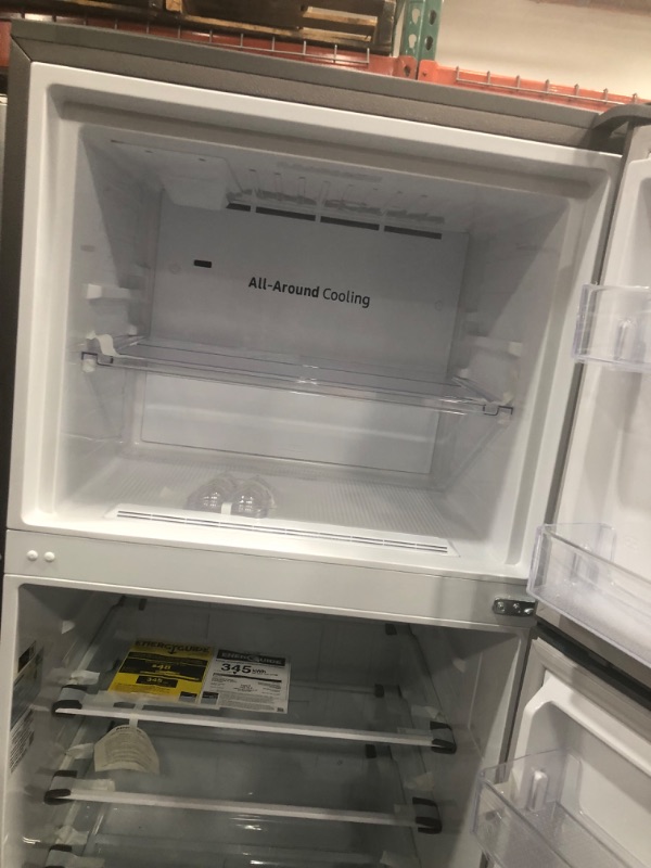 Photo 1 of Samsung 15.6-cu ft Counter-depth Top-Freezer Refrigerator (Stainless Steel) ENERGY STAR
