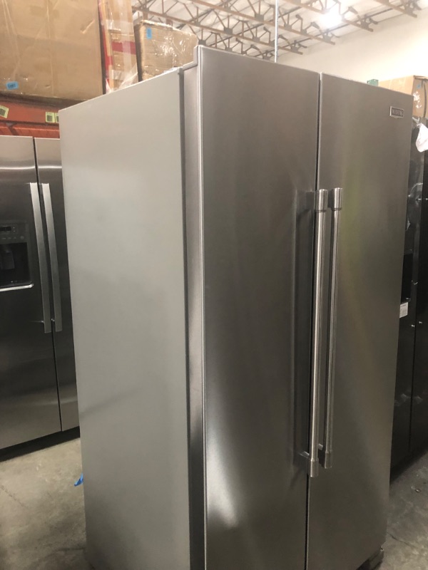 Photo 3 of Maytag 24.9-cu ft Side-by-Side Refrigerator (Fingerprint Resistant Stainless Steel)