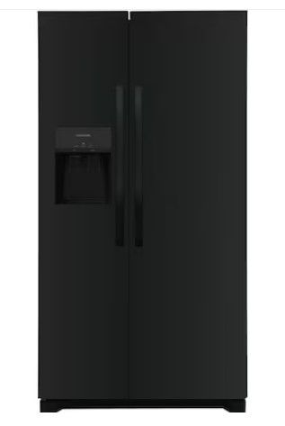 Photo 1 of Frigidaire 25.6-cu ft Side-by-Side Refrigerator with Ice Maker (Black) ENERGY STAR