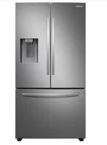 Photo 1 of Samsung 27-cu ft French Door Refrigerator with Dual Ice Maker (Fingerprint Resistant Stainless Steel) ENERGY STAR