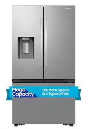 Photo 1 of Samsung Mega Capacity 30.5-cu ft Smart French Door Refrigerator with Dual Ice Maker (Fingerprint Resistant Stainless Steel) ENERGY STAR