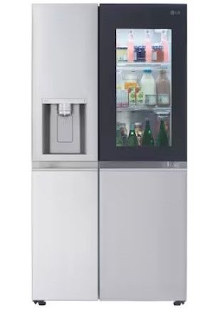 Photo 1 of LG InstaView Craft Ice 27.1-cu ft Smart Side-by-Side Refrigerator with Dual Ice Maker (Printproof Stainless Steel) ENERGY STAR