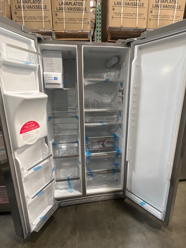 Photo 3 of Frigidaire Gallery 22.3-cu ft Counter-depth Side-by-Side Refrigerator with Ice Maker (Fingerprint Resistant Stainless Steel) ENERGY STAR