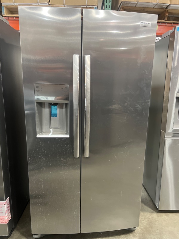 Photo 2 of Frigidaire Gallery 22.3-cu ft Counter-depth Side-by-Side Refrigerator with Ice Maker (Fingerprint Resistant Stainless Steel) ENERGY STAR