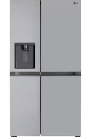 Photo 1 of LG Counter Depth MAX 27.6-cu ft Side-by-Side Refrigerator with Ice Maker (Printproof Stainless Steel)