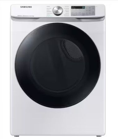 Photo 1 of Samsung 7.5-cu ft Stackable Steam Cycle Smart Electric Dryer (White)
