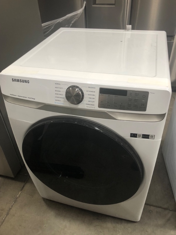 Photo 2 of Samsung 7.5-cu ft Stackable Steam Cycle Smart Electric Dryer (White)
