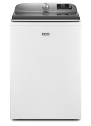 Photo 1 of Maytag Smart Capable 5.2-cu ft High Efficiency Agitator Smart Top-Load Washer (White) ENERGY STAR