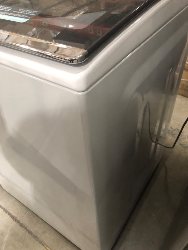 Photo 10 of Maytag Smart Capable 5.2-cu ft High Efficiency Agitator Smart Top-Load Washer (White) ENERGY STAR