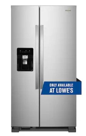 Photo 1 of Whirlpool 24.6-cu ft Side-by-Side Refrigerator with Ice Maker (Fingerprint Resistant Stainless Steel)