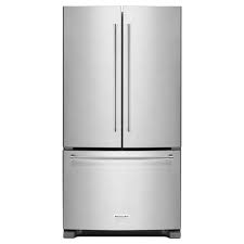 Photo 1 of KitchenAid - 20 Cu. Ft. French Door Counter-Depth Refrigerator - Stainless Steel
