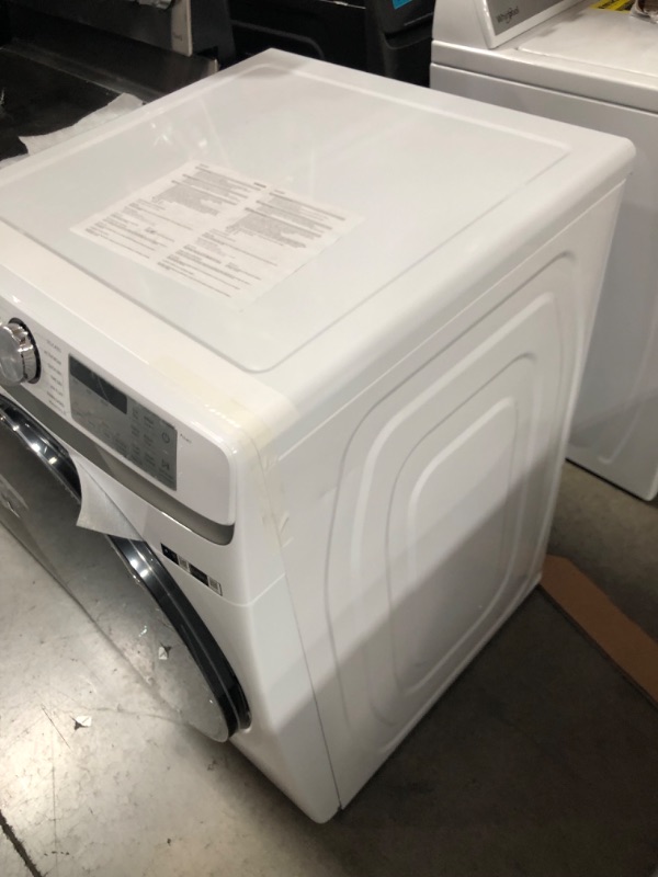 Photo 3 of Samsung 7.5 cu. ft. Smart Electric Dryer with Steam Sanitize+ in White
