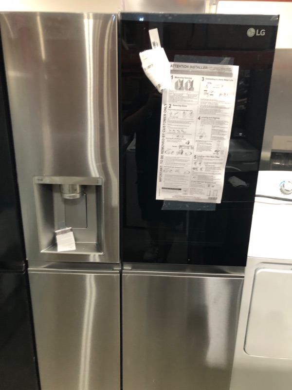 Photo 2 of LG InstaView Craft Ice 27.1-cu ft Smart Side-by-Side Refrigerator with Dual Ice Maker