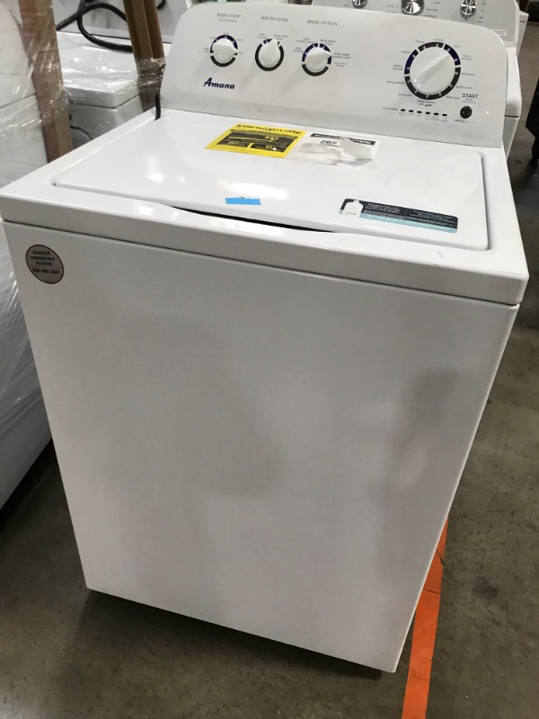 Photo 2 of Amana 3.8-cu ft High Efficiency Agitator Top-Load Washer (White)
