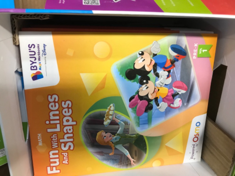 Photo 3 of BYJU’S Learning Kit: Disney, Pre-K Premium Edition (App + 9 Workbooks) - Preschool, Ages 3-5, Featuring Disney & Pixar Characters- Learn Numbers, Letters, Shapes & Colors - Osmo iPad Base Included iPad Pre-K