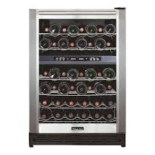 Photo 1 of 44 Bottle Dual Zone Wine Cooler in Stainless Steel
