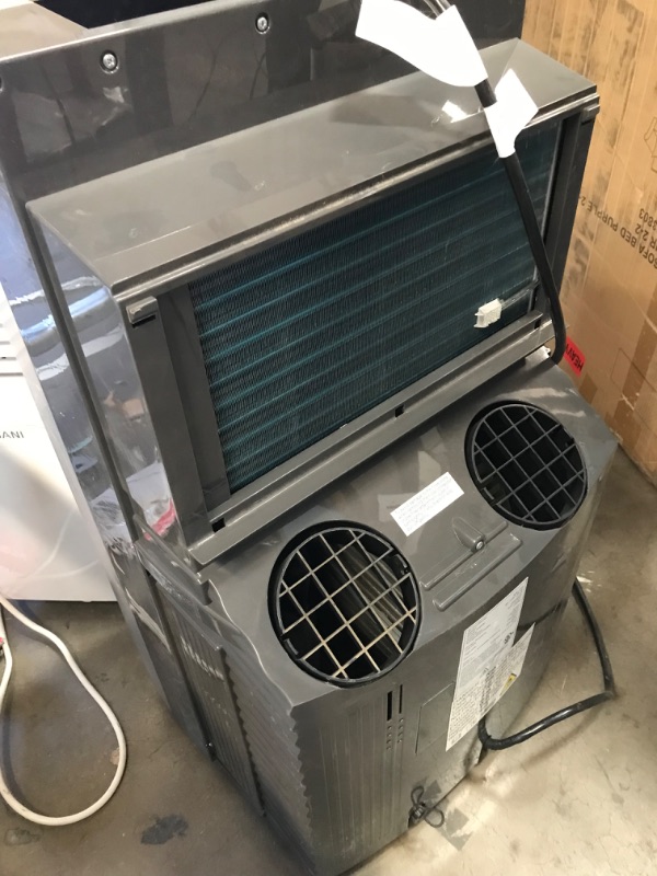 Photo 3 of *MISSING TOP PIECE* Whynter ARC-14S 14,000 BTU Dual Hose Portable Air Conditioner with Dehumidifier and Fan for Rooms Up to 500 Square Feet, Includes Storage Bag, Platinum/Black, AC Unit Only
