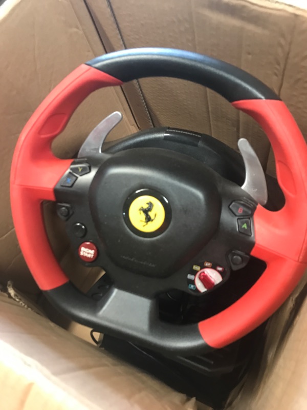 Photo 2 of **MINOR DAMAGE, NOT ORIGINAL BOX* Thrustmaster Ferrari 458 Spider Racing Wheel (Xbox Series X/S & One)