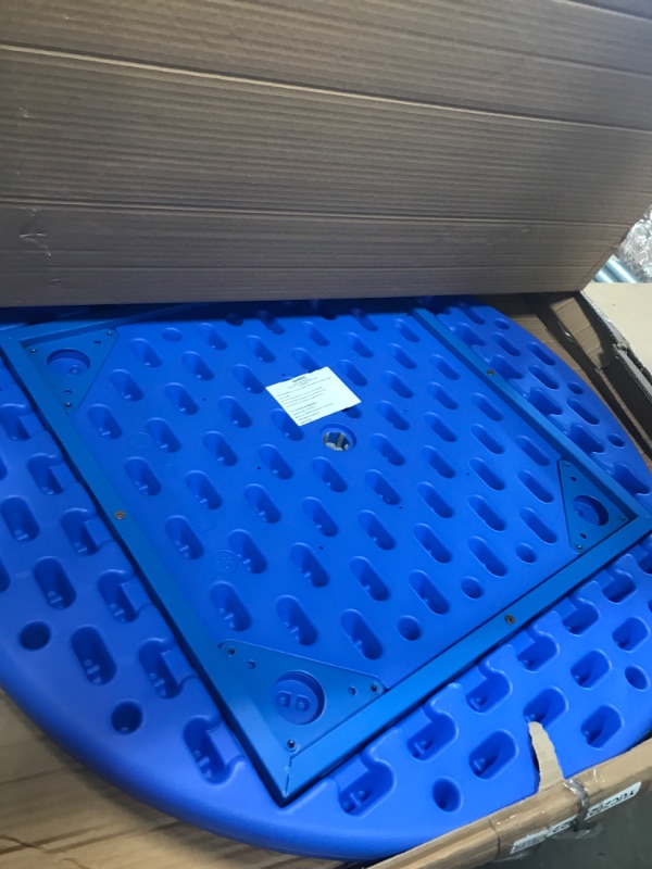Photo 4 of ***Parts Only***Flash Furniture Height-Adjustable Circle Plastic Activity Table, 35W x 65L, Blue (Box 1 of 2)