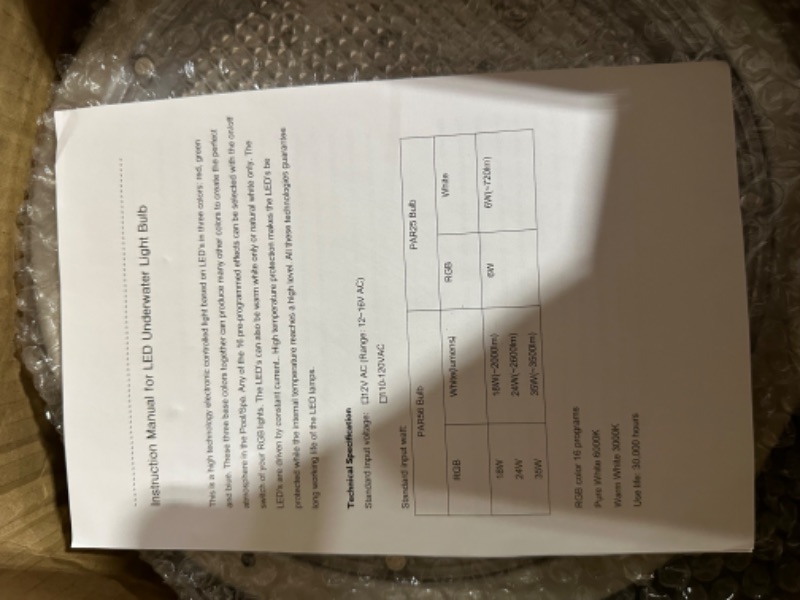 Photo 1 of Pomeade SH101200 LED 10 Inch Pool Lights for inground Pools Waterproof with 50 Foot Cord, Pool Lights for Wet Niche,Included Controller and APP Bluetooth Control 50FT