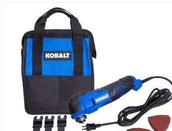 Photo 1 of ***HEAVILY USED, PARTS ONLY, NON-FUNCTIONAL** Kobalt Corded 4-Amp Variable Speed Oscillating Multi-Tool Kit with Soft Case