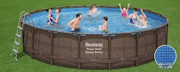 Photo 1 of Bestway Helsinki SaluSpa 7 Person Inflatable Outdoor Hot Tub Spa with 180 Soothing AirJets, Filter Cartridges, Pump, and Insulated Cover, Brown Wood