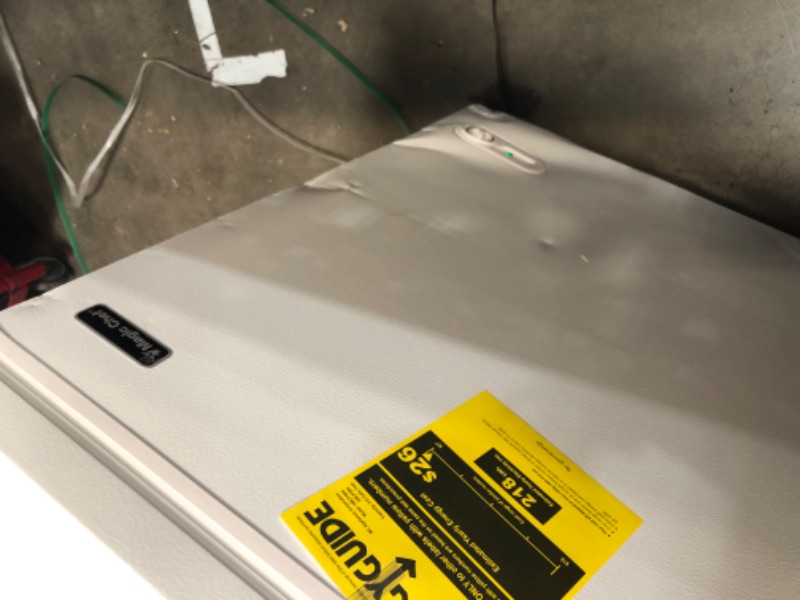 Photo 1 of ***HEAVY DAMAGE, LOOKS LIKE DROPPED, POWERS ON UNABLE TO TEST FUNCTIONS** 5.0 cu. ft. Chest Freezer in White
