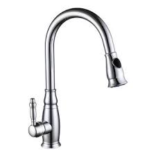 Photo 1 of 7.68 in. Single-Handle Pull-Down Sprayer Kitchen Faucet in Chrome
