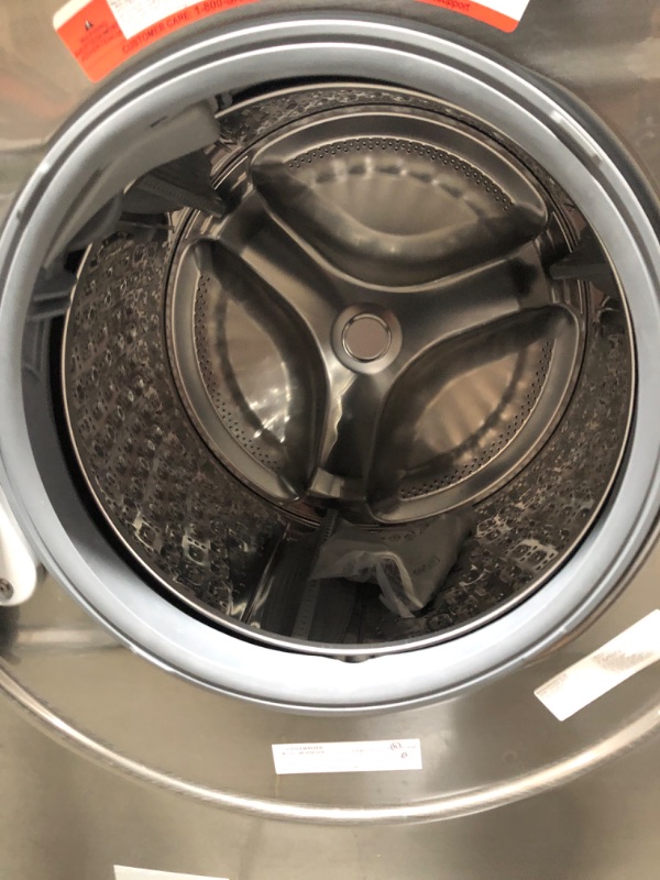 Photo 3 of Samsung 4.5-cu ft High Efficiency Stackable Steam Cycle Smart Front-Load Washer (Champagne) ENERGY STAR