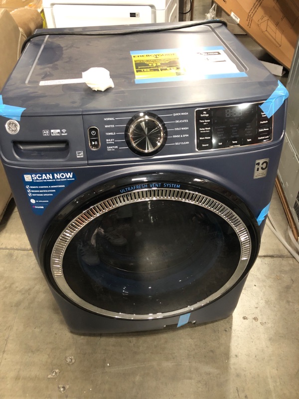 Photo 1 of GE UltraFresh Vent System 4.8-cu ft Stackable Smart Front-Load Washer (White) ENERGY STAR