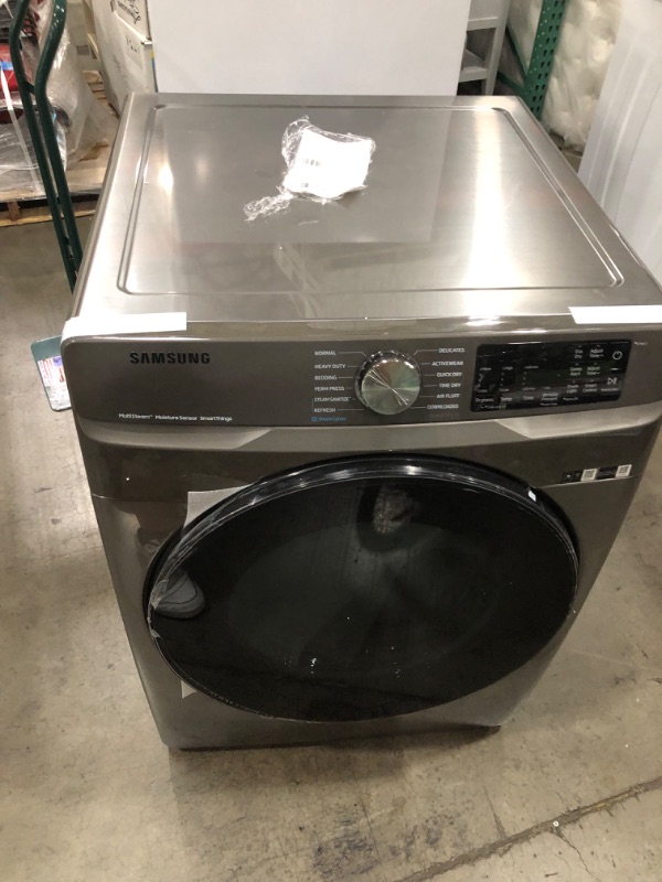 Photo 4 of 7.5 cu. ft. Smart Electric Dryer with Steam Sanitize+ in Platinum
