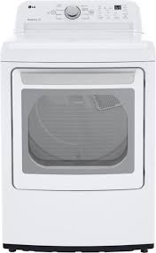 Photo 1 of LG - 7.3 Cu. Ft. Electric Dryer with Sensor Dry - White
