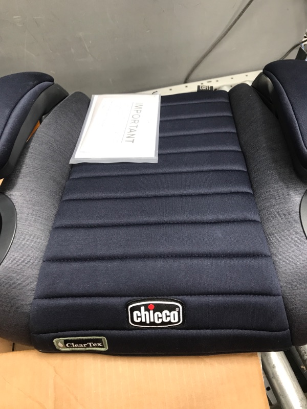 Photo 2 of Chicco GoFit ClearTex Backless Booster Car Seat - Reef | Navy Reef GoFit with ClearTex No Chemicals