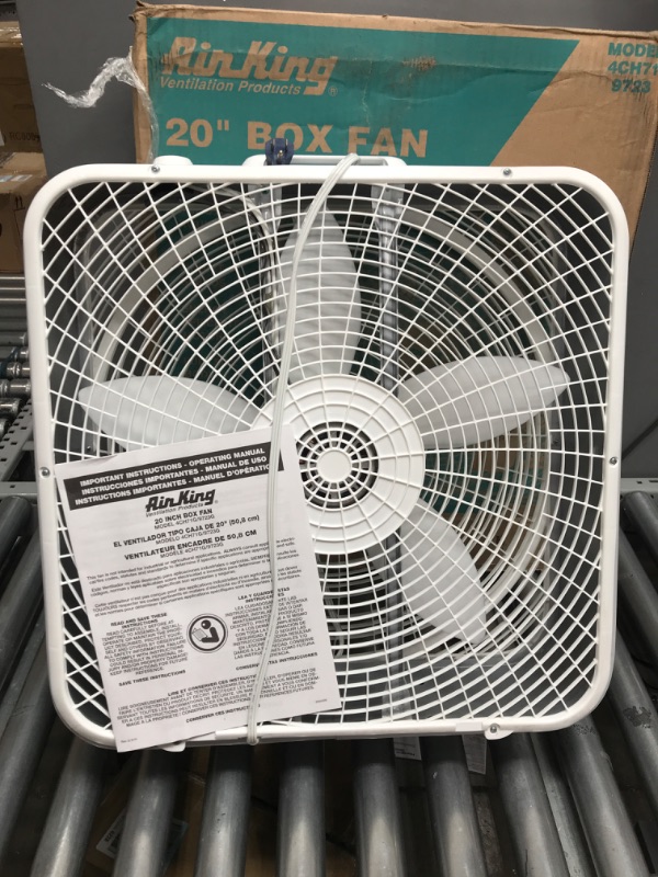 Photo 2 of Air King 9723 20-Inch 3-Speed Box Fan , White