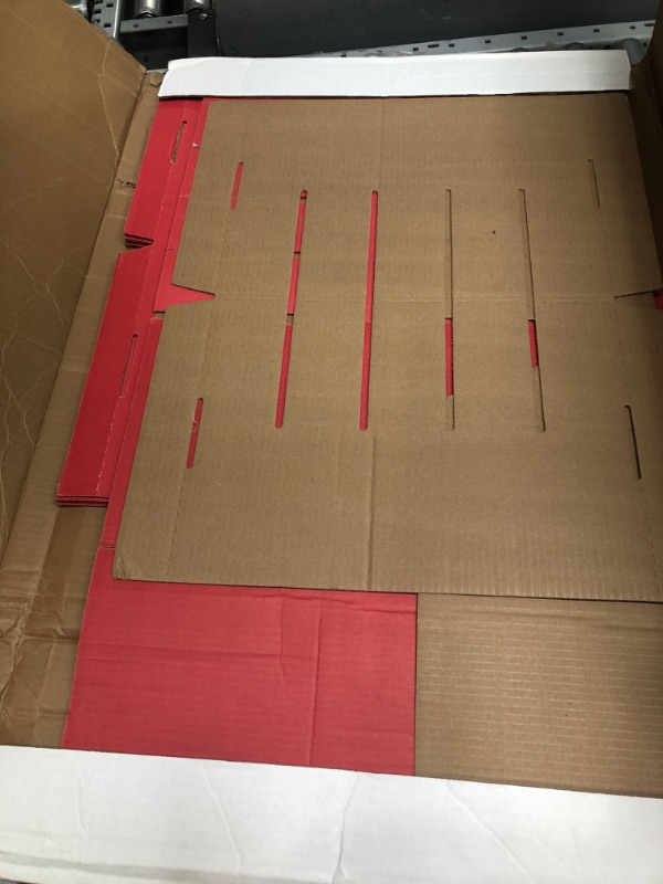 Photo 1 of **MINOR TEARS, ONE MAJOR TEAR** Classroom Keepers Organizer, 10-Shelf, Red, 17" H x 21" W x 12-7/8"D, 1 Unit 10-Shelf Organizer